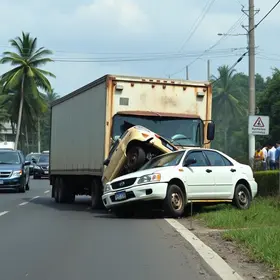 VÍDEO: caminhão desgovernado atinge carros e fere três em Maceió