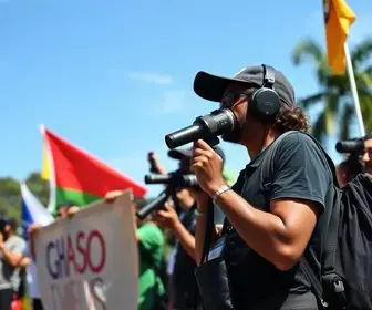 Jornalistas de Alagoas realizaram um ato público em defesa da liberdade de imprensa nesta terça