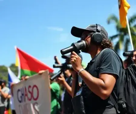 Jornalistas de Alagoas realizaram um ato público em defesa da liberdade de imprensa nesta terça