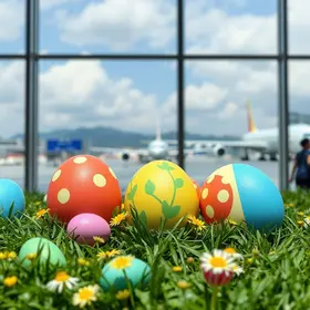 Mais de 1,3 milhão de pessoas devem viajar pelos principais aeroportos do país nesta Páscoa